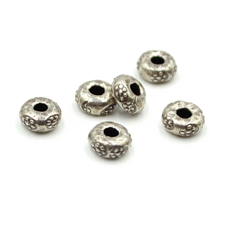 Sterling Silver Flower Donut Spacer