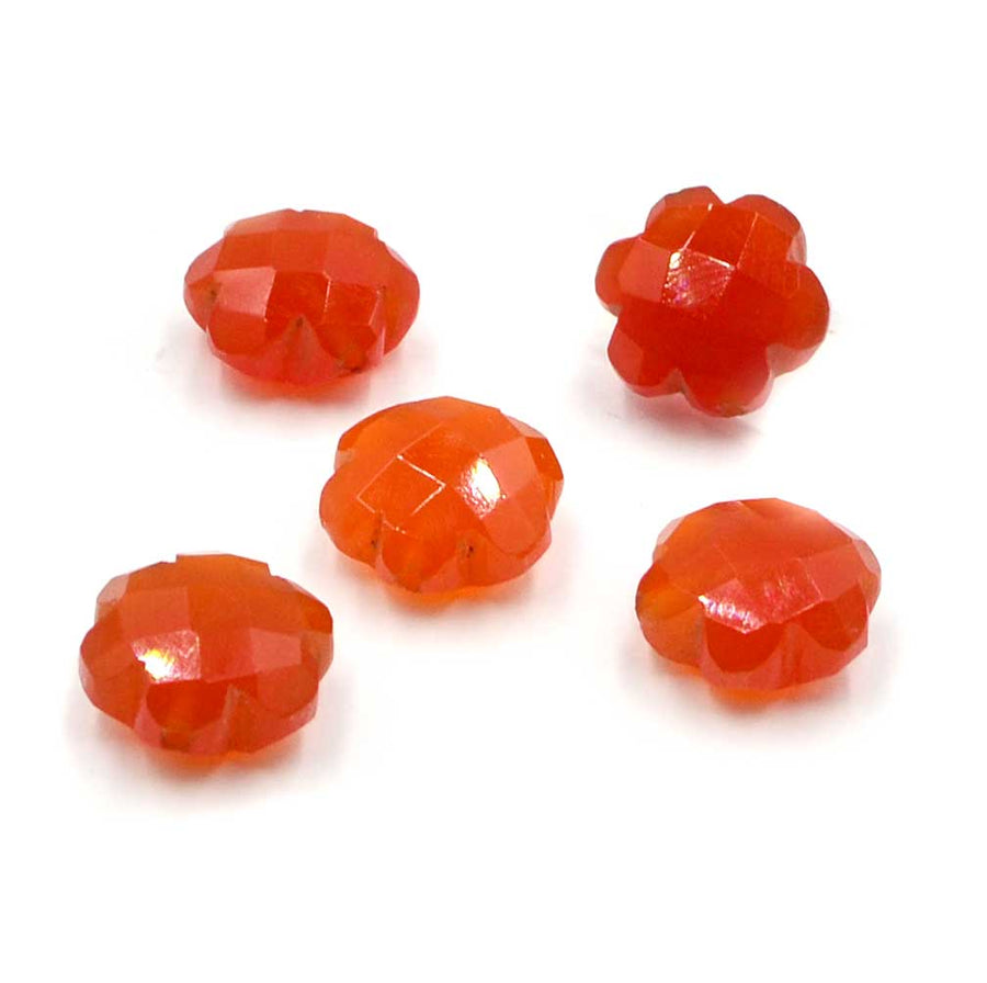 Faceted Daisy- Carnelian