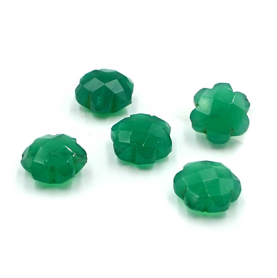 Faceted Daisy- Green Onyx