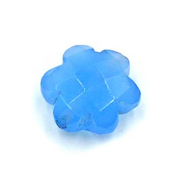 Faceted Daisy- Blue Chalcedony