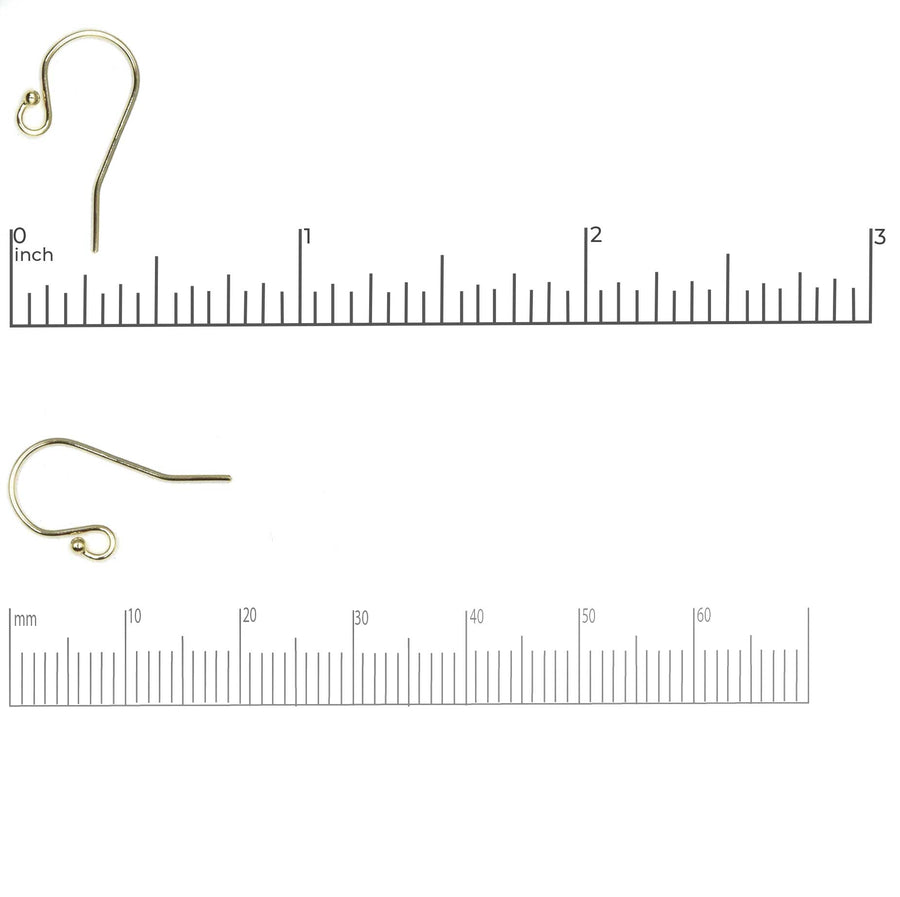 Gold Fill 1.5mm Dot Ear Wires (1 pair)