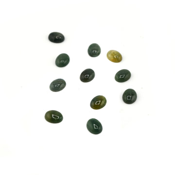 Green Agate Cabochon 8 x 10mm