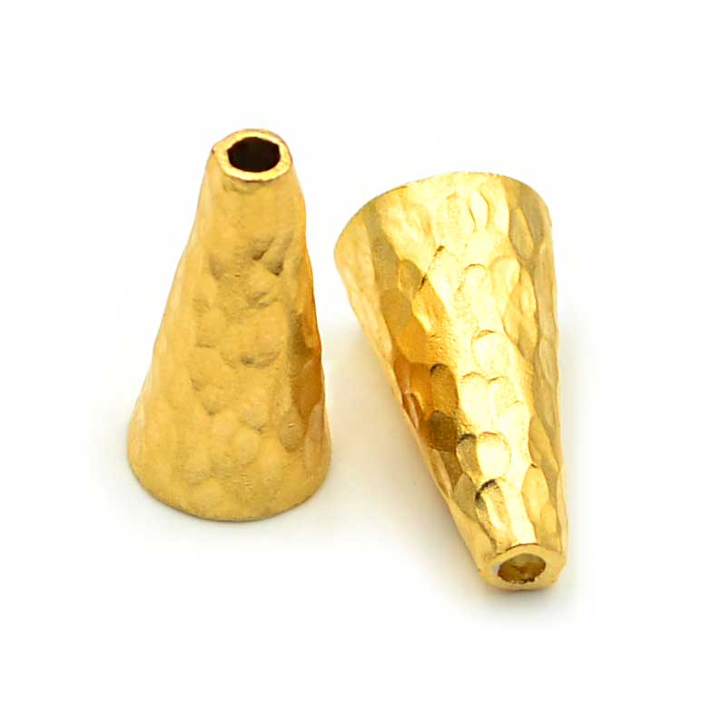 Vermeil Hammered Cones (1 Pair)