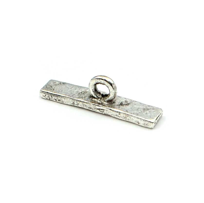 Hammered Toggle Bar- Antique Silver
