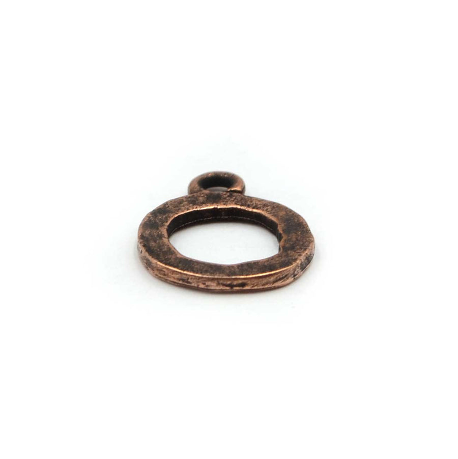 Hammered Toggle Ring- Antique Copper