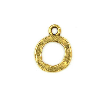 Hammered Toggle Ring- Antique Gold
