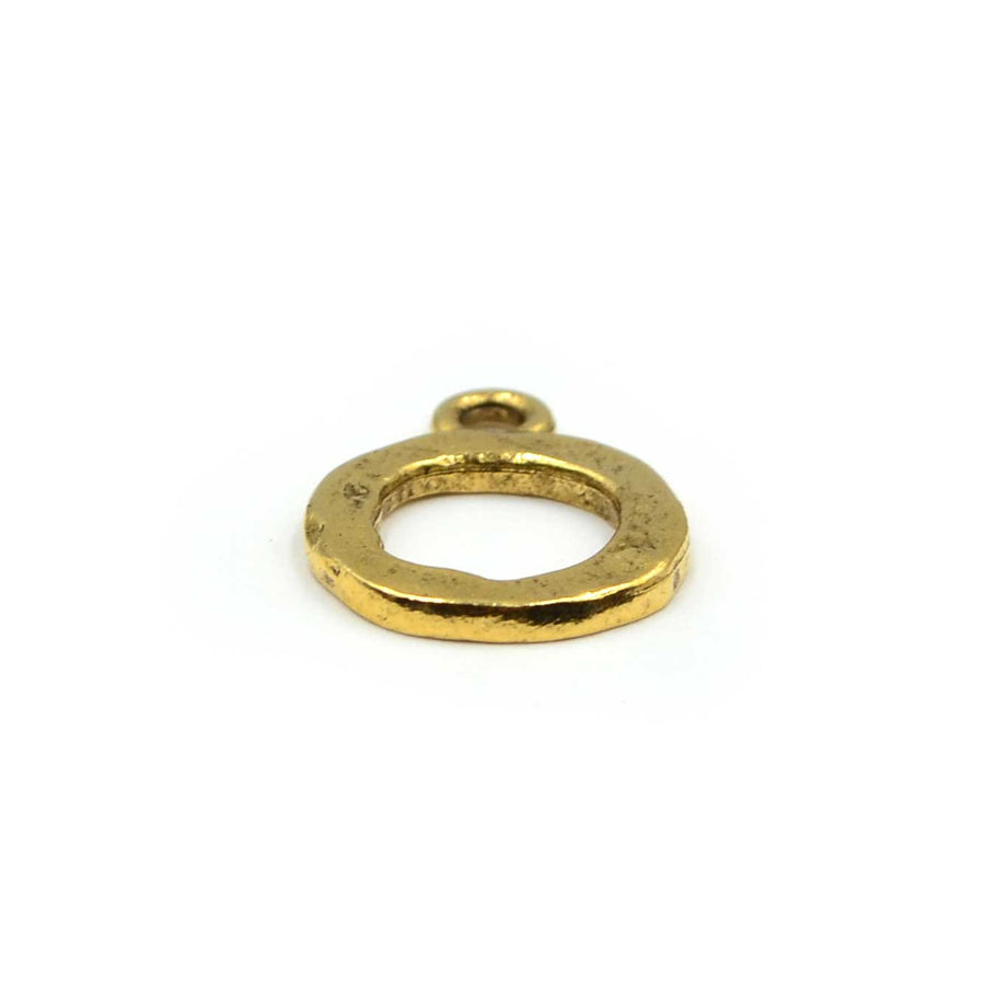 Hammered Toggle Ring- Antique Gold