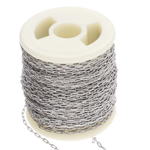 Micro Chain for Beading- Silver by the Spool