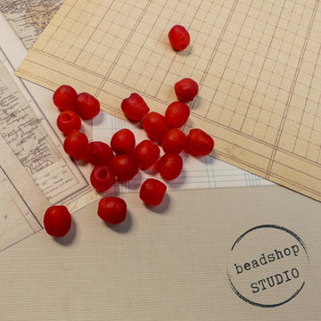 Recycled Glass Beads- Small Red Currents