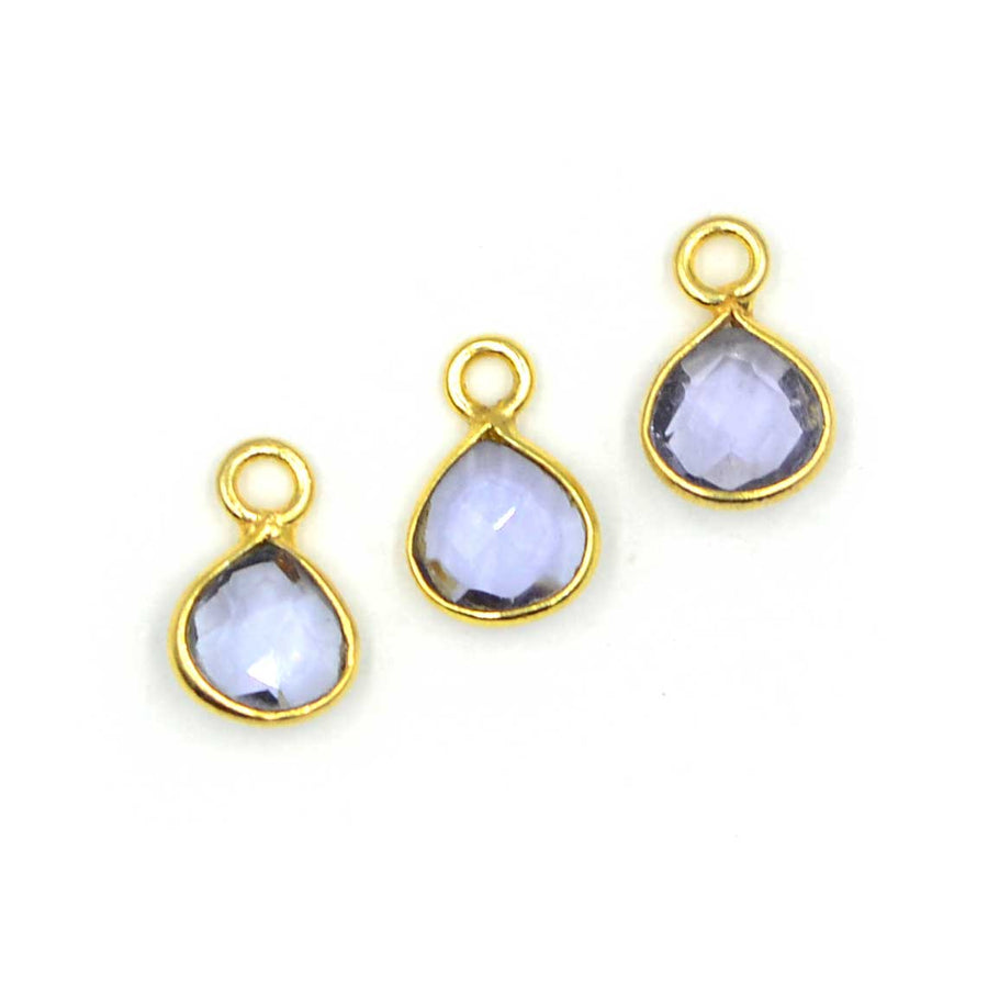 Iolite 18k Gold Vermeil Bezel Briolette