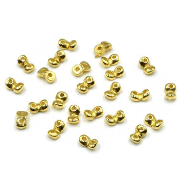 Cymbal Kaparia SuperDuo Side Beads- 24kt Gold Plate
