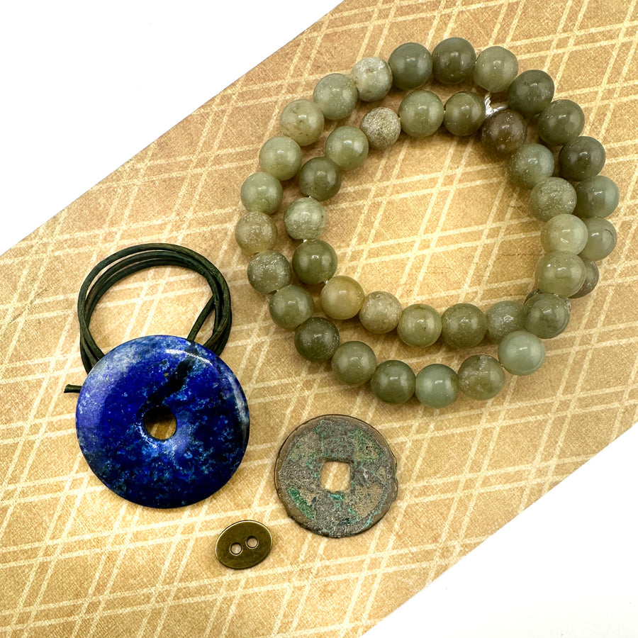 Lapis & Jade Harmony- A Necklace Kit by Kate