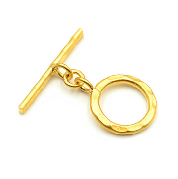 Vermeil Large Round Toggle Clasp