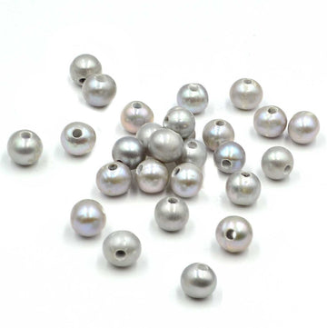 Large Hole Pearls- Silver Potato, 8-9mm