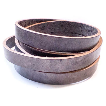 Limited Edition: Distressed Gray- 10mm Strap Leather