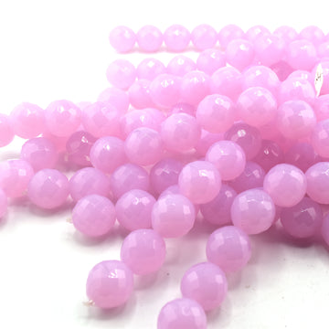 beadshopSTUDIO Vintage Glass  Lt. Pink Opal Faceted