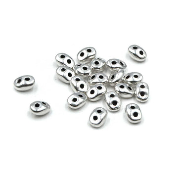 Cymbal Melakonas SuperDuo Sub Beads- Antique Silver (20 Pieces)