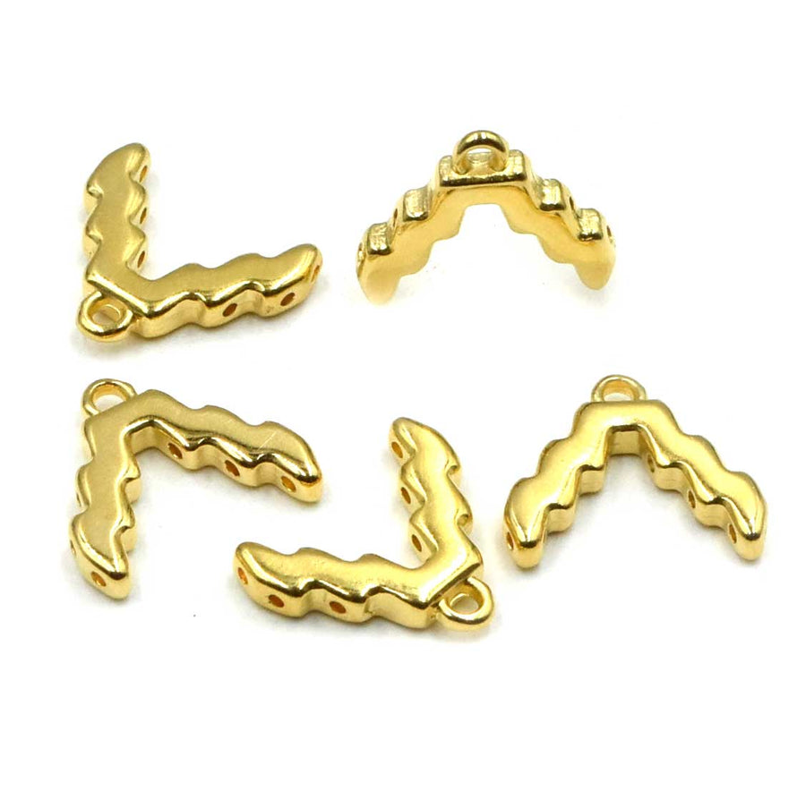 Cymbal Menites SuperDuo Bead Ending- 24kt Gold Plate