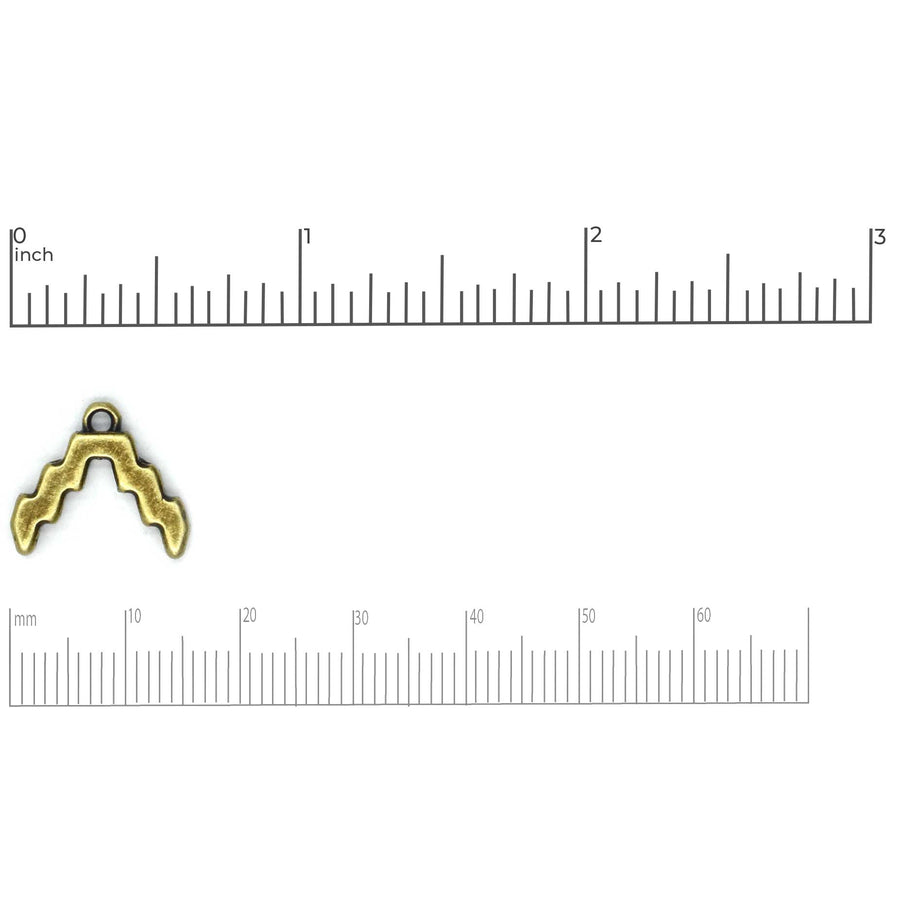 Cymbal Menites SuperDuo Bead Ending- Antique Silver