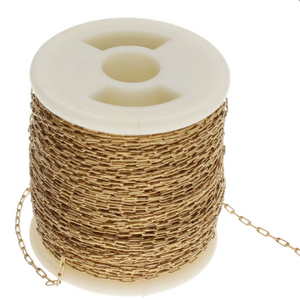 Micro Chain for Beading- Gold by the Spool