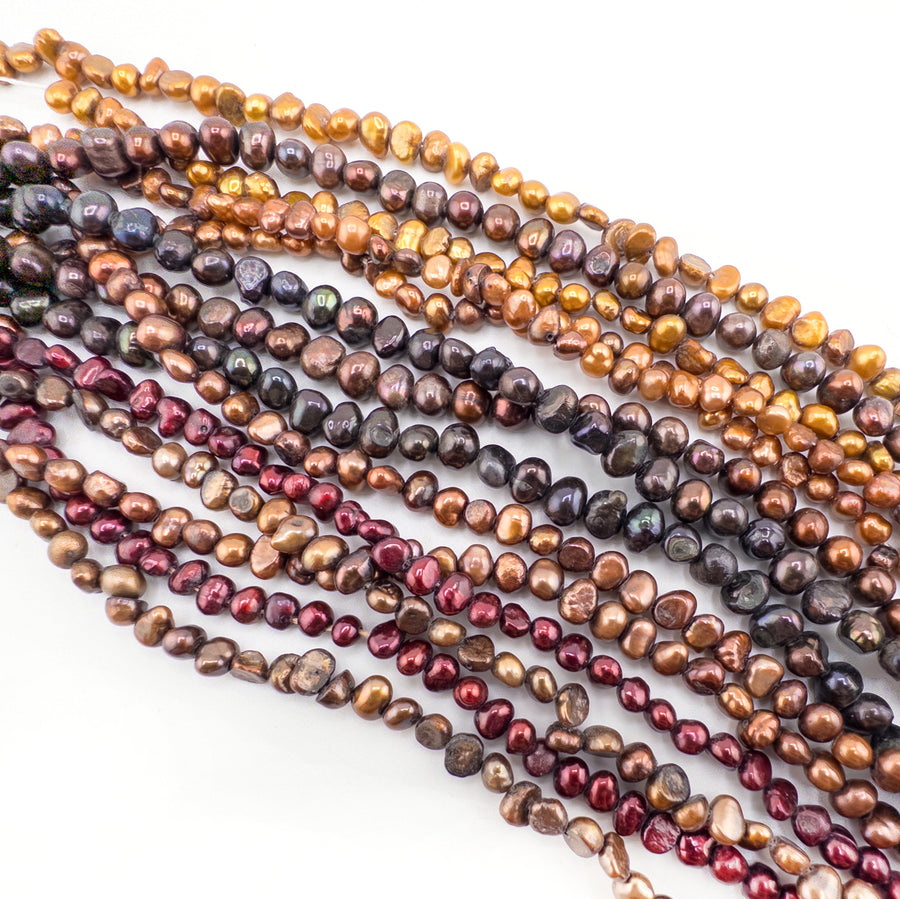 Bronze Petite Potato Pearls 4 x 5mm