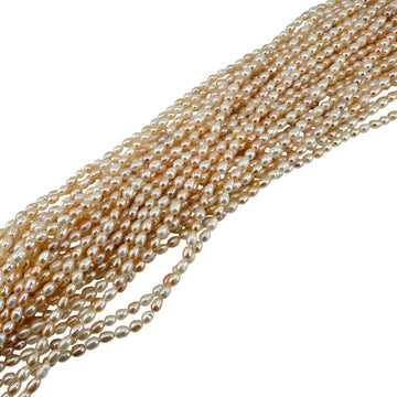 Vintage Rose Rice Pearls-3x5mm