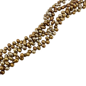 Gold Potato Pearls-5x6mm