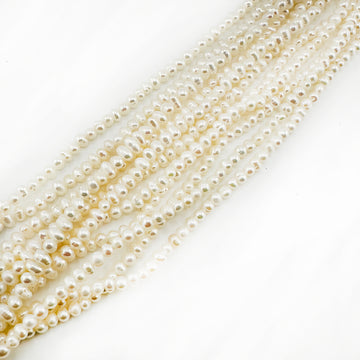 White Potato Pearls- 3-4mm