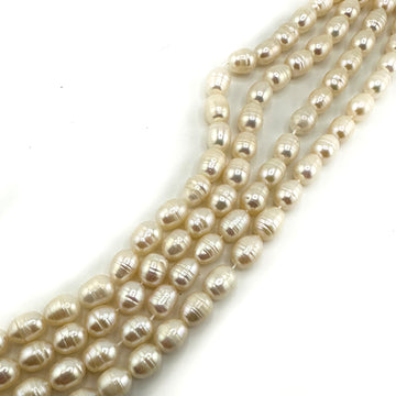 White Rice Pearls- 9mm