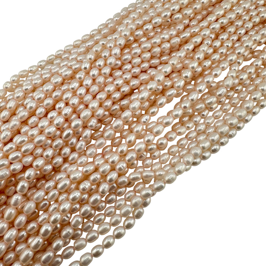Pink Rice Pearls- 4.5x6.5mm