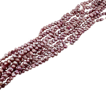 Orchid Flat Potato Pearls-5mm