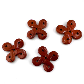 Clover Knot- Red Jasper