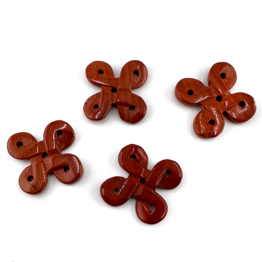 Clover Knot- Red Jasper