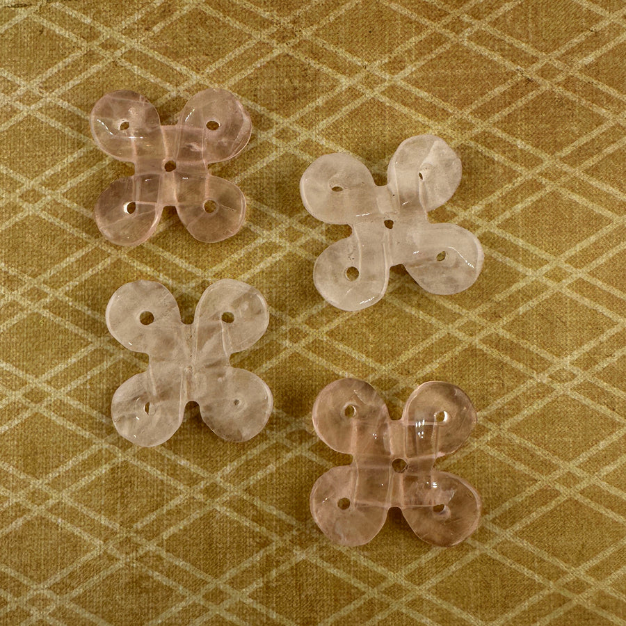 Clover Knot- Rose Quartz