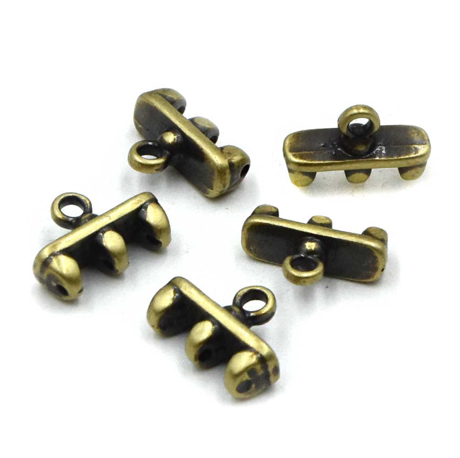 Cymbal Rozos III Superduo Bead Ending- Antique Brass