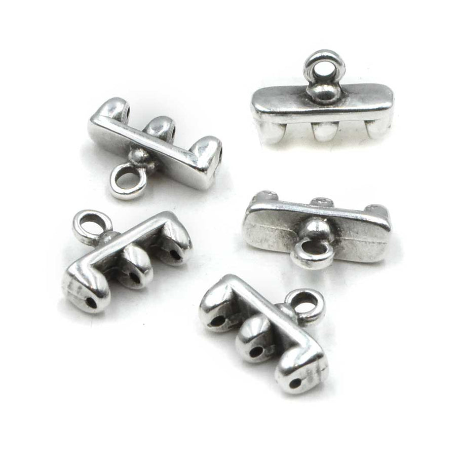 Cymbal Rozos III Superduo Bead Ending- Antique Silver