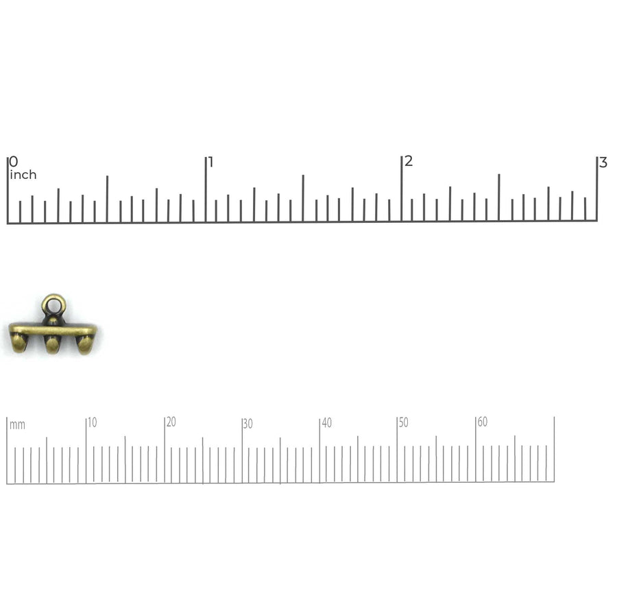 Cymbal Rozos III Superduo Bead Ending- Antique Silver