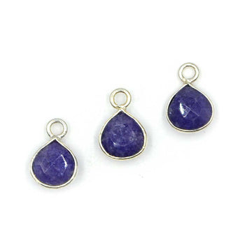 Sapphire Sterling Silver Bezel Briolette