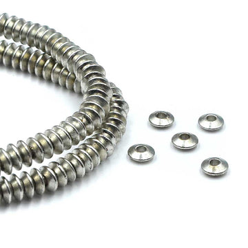 Saucer Spacers, 5mm- Silver Plate