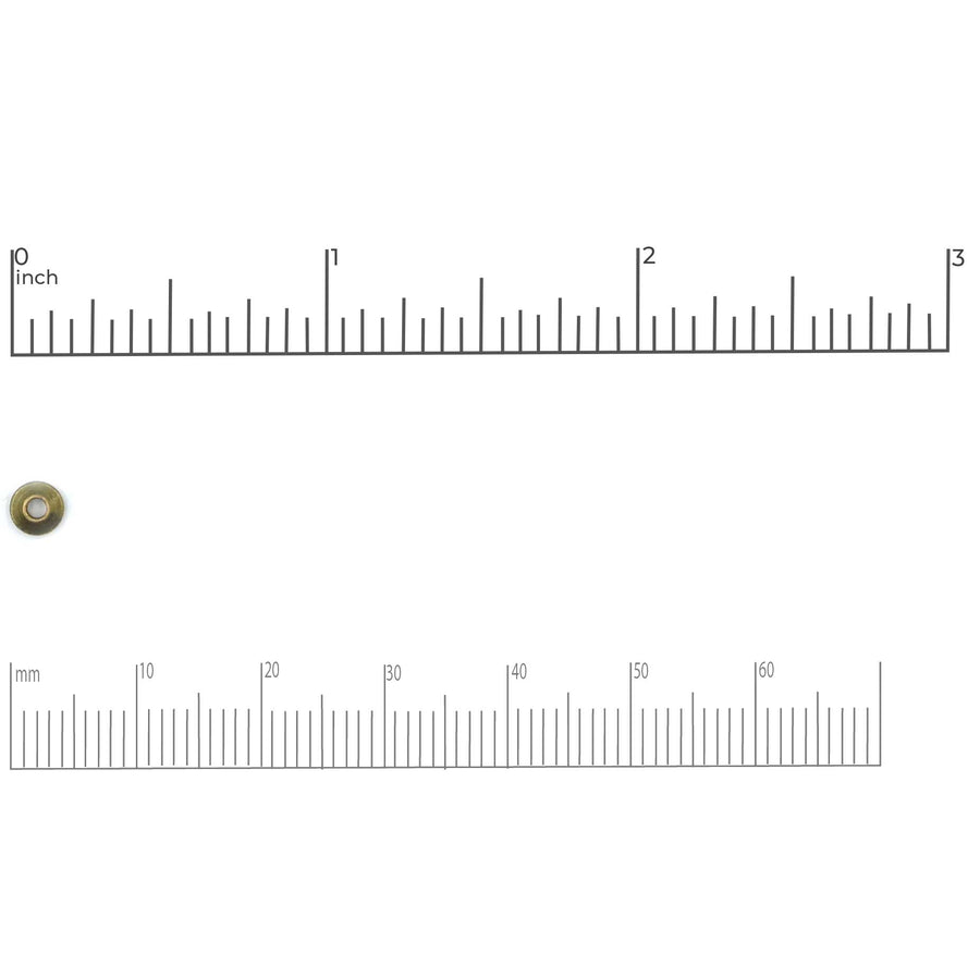 Saucer Spacers, 5mm- Brass