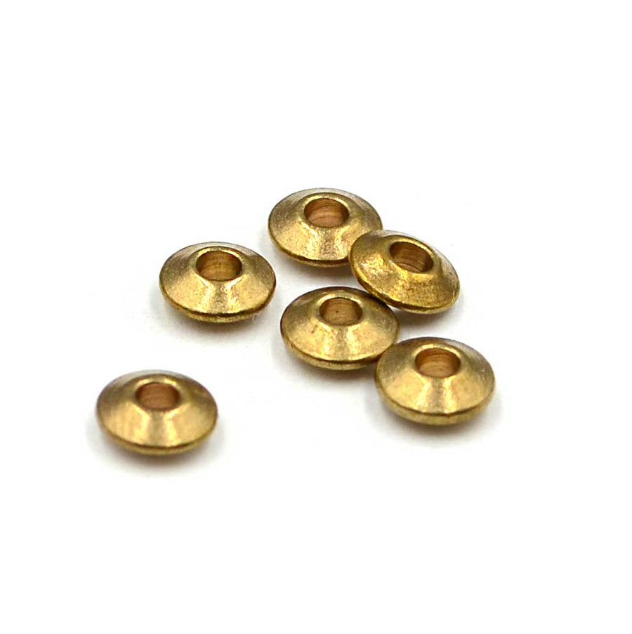 Saucer Spacers, 4mm- Brass