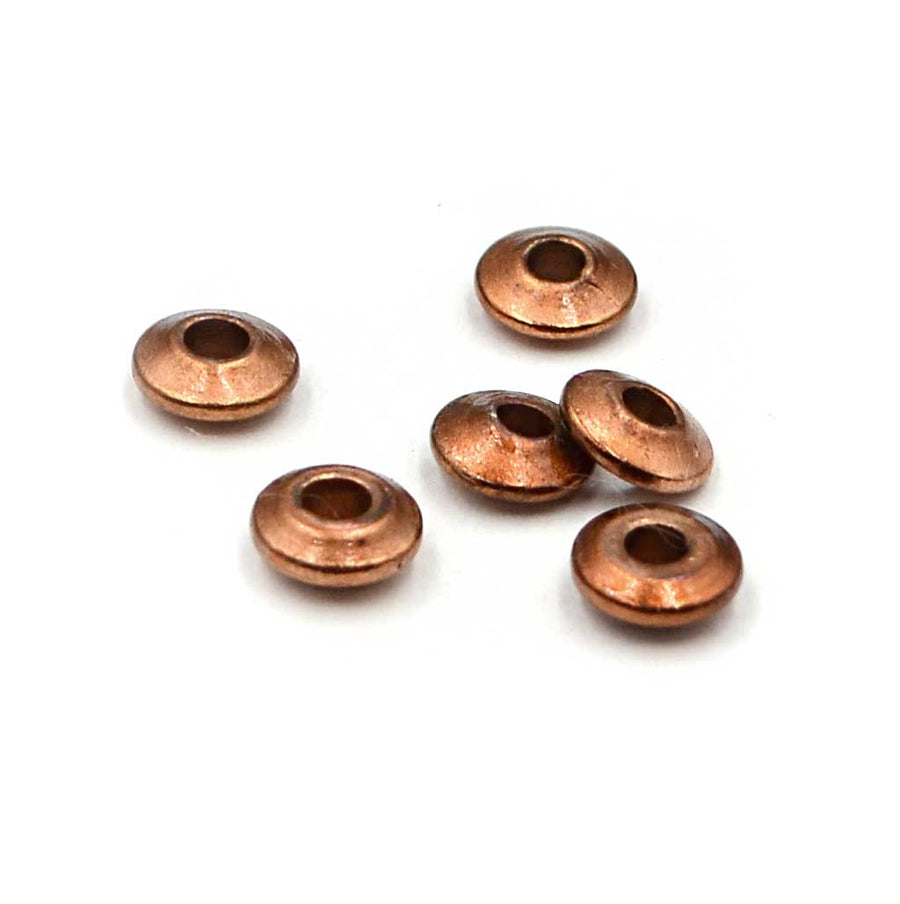Saucer Spacers, 4mm- Copper Plate