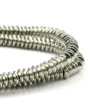 Saucer Spacers, 4mm- Silver Plate