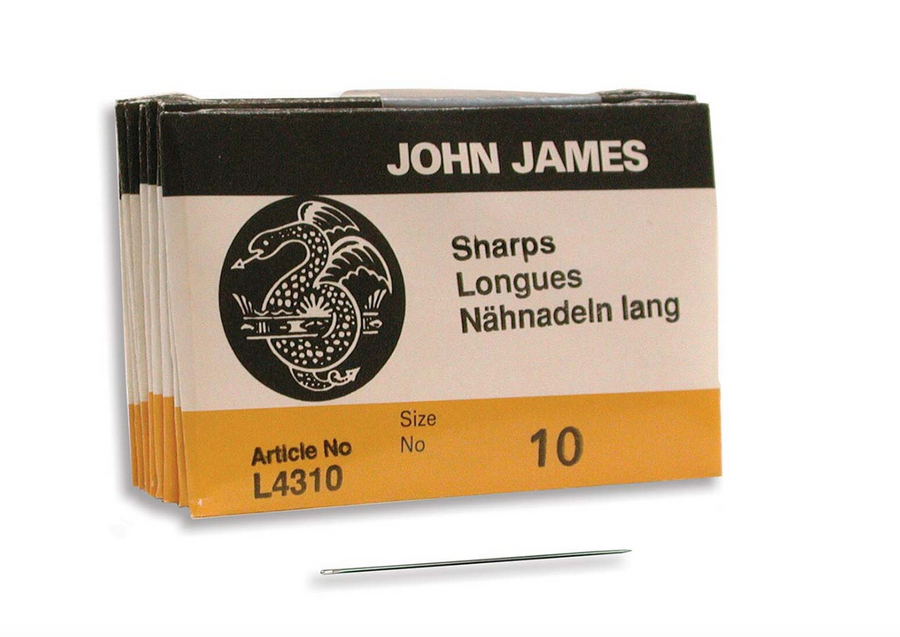 Sharps Sewing Needles, Size 10- 25 Pack