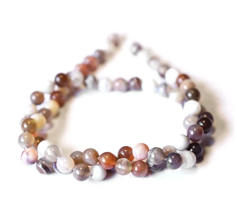 Botswana Agate- 6mm Rounds