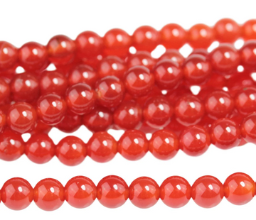 Carnelian- 4mm Rounds
