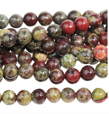 Dragon Blood Jasper- 4mm Rounds