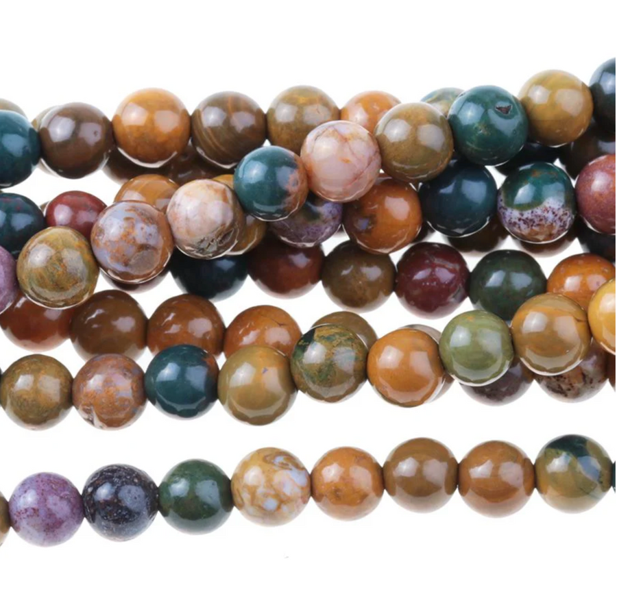 Kabamby Ocean Jasper- 4mm Rounds