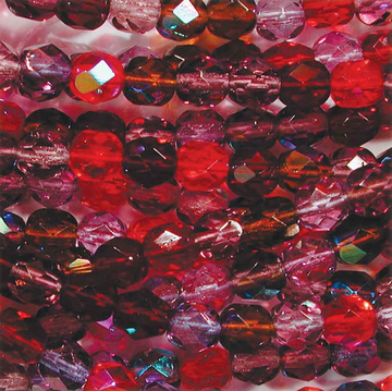 8mm Fire Polish- Vineyard Mix