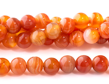 Large Hole Red Botswana Agate-8mm